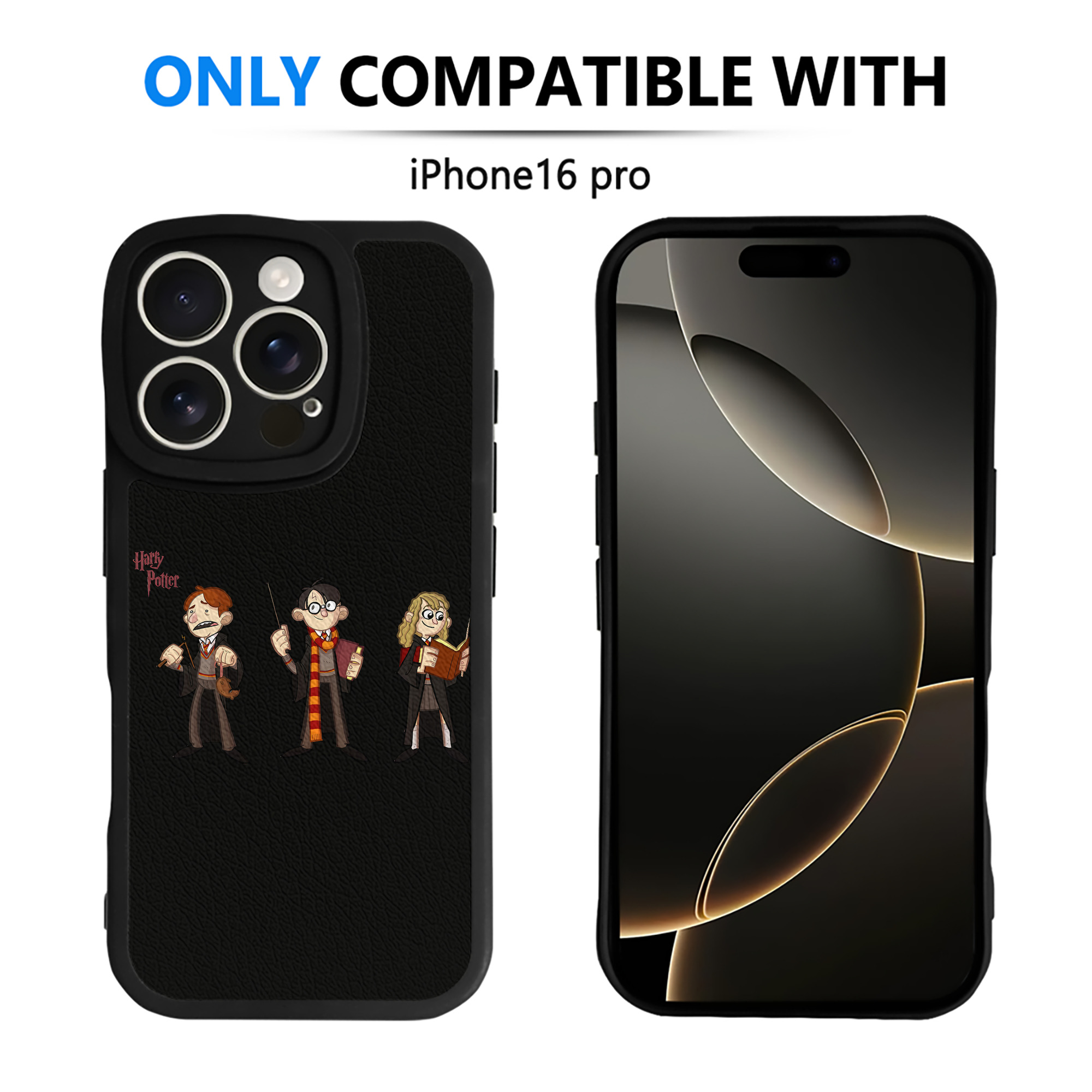 （画像用） Harry Potter ハリー・ポッターシリーズ 【iPhone 16シリーズ対応】シリコンスマホケース（レザー調） 材質：シリコン